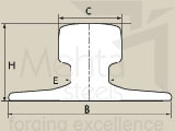 crane rails section drawing